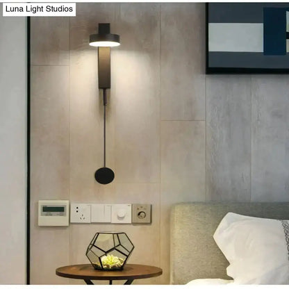 Modern black wall lamps with sleek geometric design and adjustable arm for bedroom led wall lamps