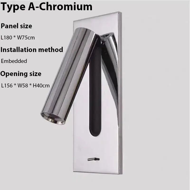 Modern gold led wall sconce with chrome finish and adjustable head for bedroom reading light decorbites led wall