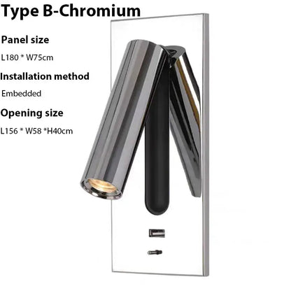 Modern gold led wall sconce with chrome finish and usb charging ports for bedroom reading light decorbites led wall sconce