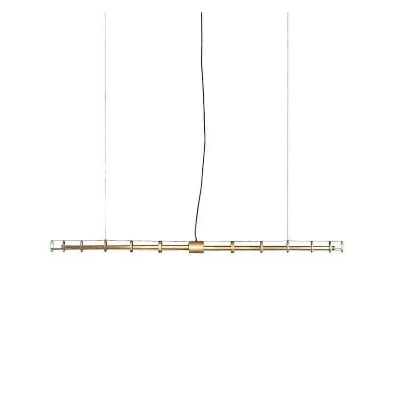 Modern gold linear glass dining room chandelier pendant light with brass accents for decorbites glass dining decor