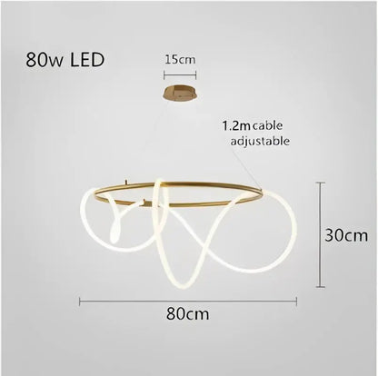 Modern gold minimalist led pendant light with sleek circular design and adjustable 1.2m cable for versatile hanging options