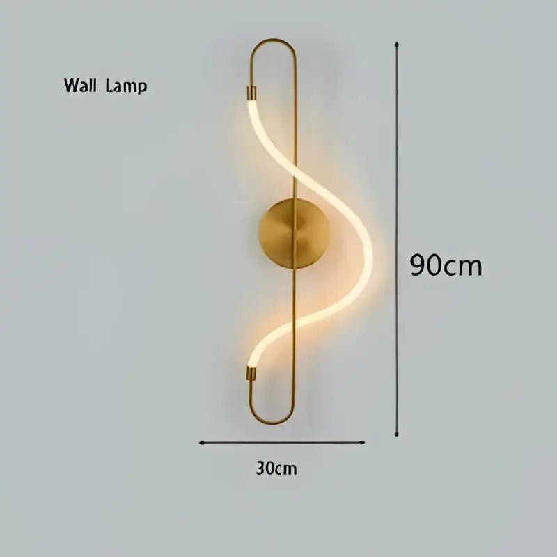 Modern gold minimalist led pendant light with sleek curved neon rope design ideal for kitchen decorbites gold minimalist
