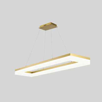 Decorbites gold finish rectangular led ceiling light with sleek gold frame and glowing white acrylic panel