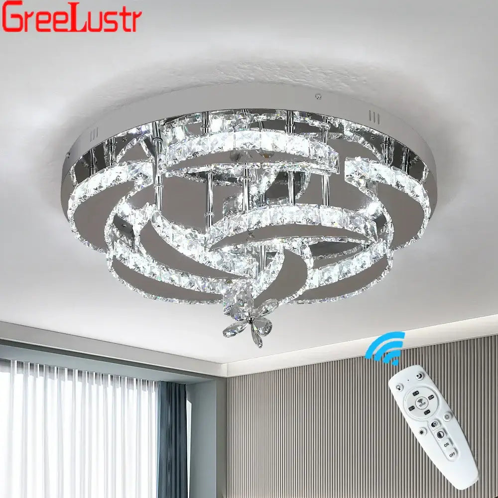 Modern gold ring crystal drop chandelier with silver and clear crystal spiral design by greelustr for dining room decorbites crystal drop drop chandelier ceiling