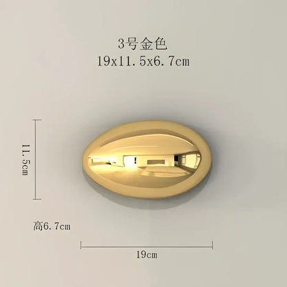 Modern gold metal clip with smooth reflective surface 19x11.5x6.7 cm for stone wall ornaments living room decor