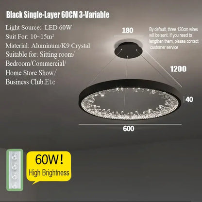 Modern gold spiral crystal led chandelier with black aluminum frame and k9 crystal accents decorbites crystal led decorbites crystal