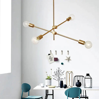 Modern gold starburst glass ball globe pendant light with five exposed bulb fixtures ideal for dining room decorbites pendant light