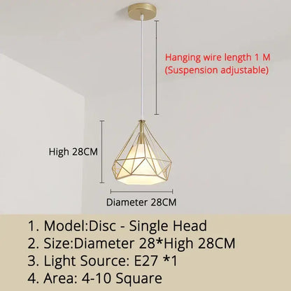 Modern gold triangle pendant lights with a gold-toned metal frame and warm white glass shade for dining room decorbites gold triangle pendant