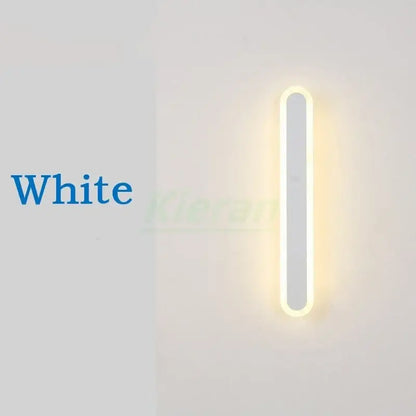 Modern gold vertical led strip wall lights with white rectangular led strip wall lights and soft glowing light