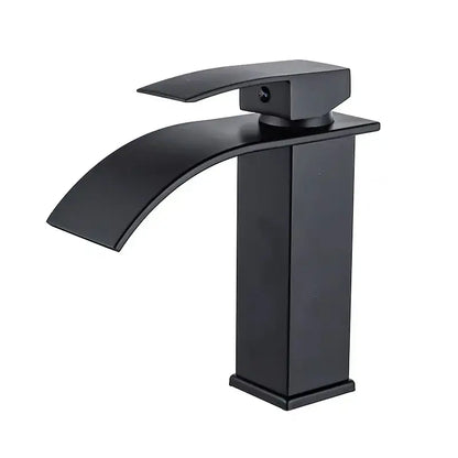 Black matte-finish basin faucet with sleek modern design for decorbites gold waterfall basin bathroom sink mixer tap