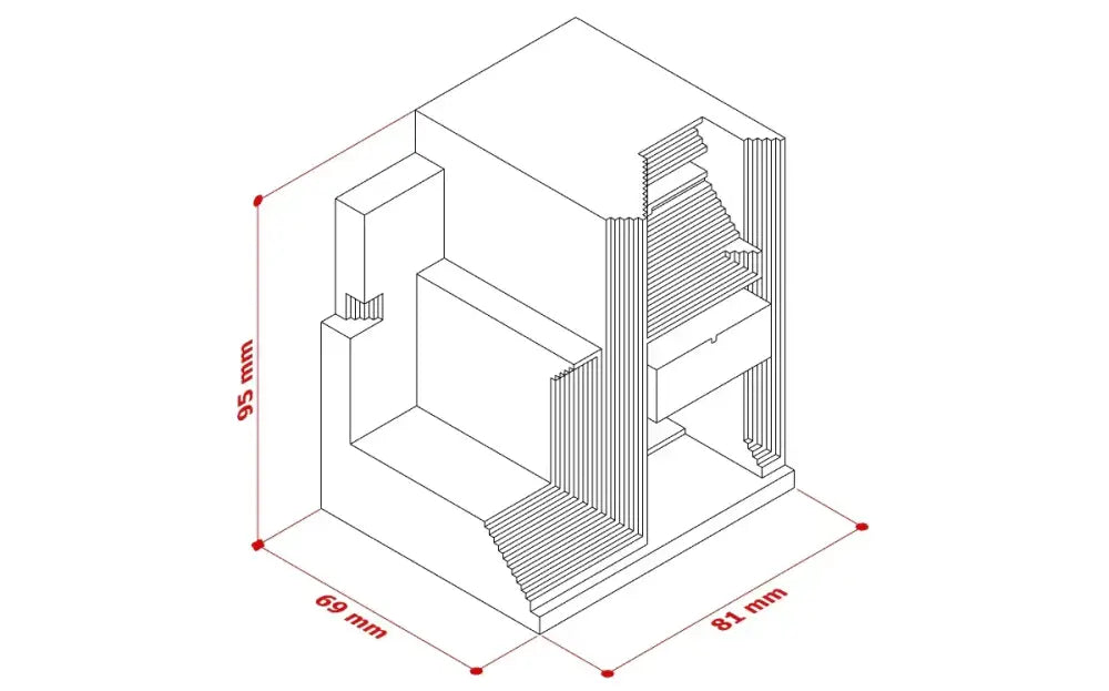 Modern gray concrete brian family cemetery model with multi-tiered rectangular shelving and vertical slatted panels