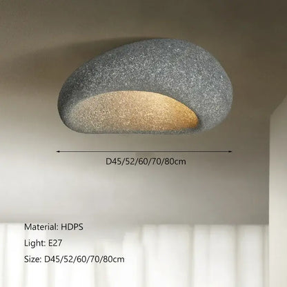 Modern gray concrete cream ceiling lamps chandelier with gray textured hdps stone and warm glow for bedroom decorbites cream ceiling