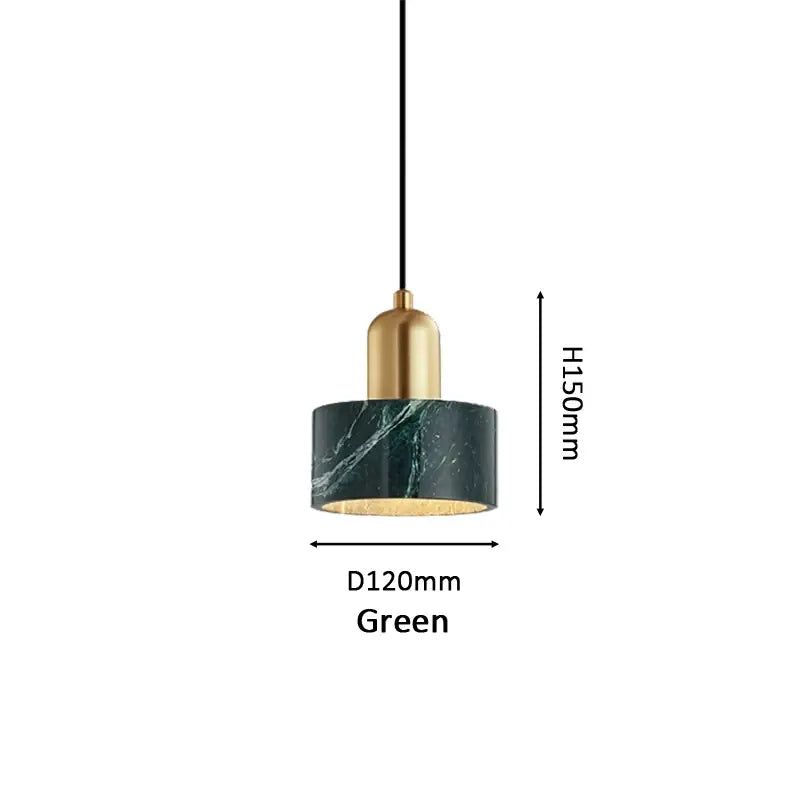 Modern green marble pendant light with brass-finished top and hanging cord for dining room decorbites green marble decor