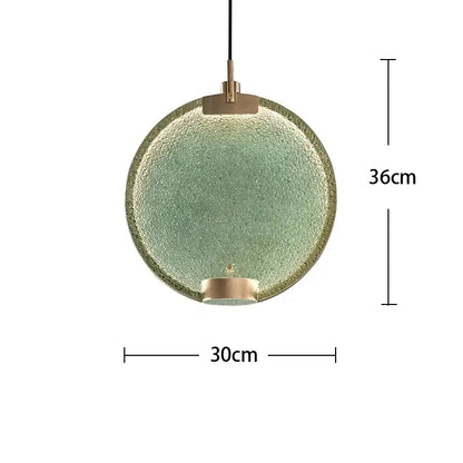 Modern green textured glass brass pendant light with hanging chain perfect for dining room decorbites brass pendant