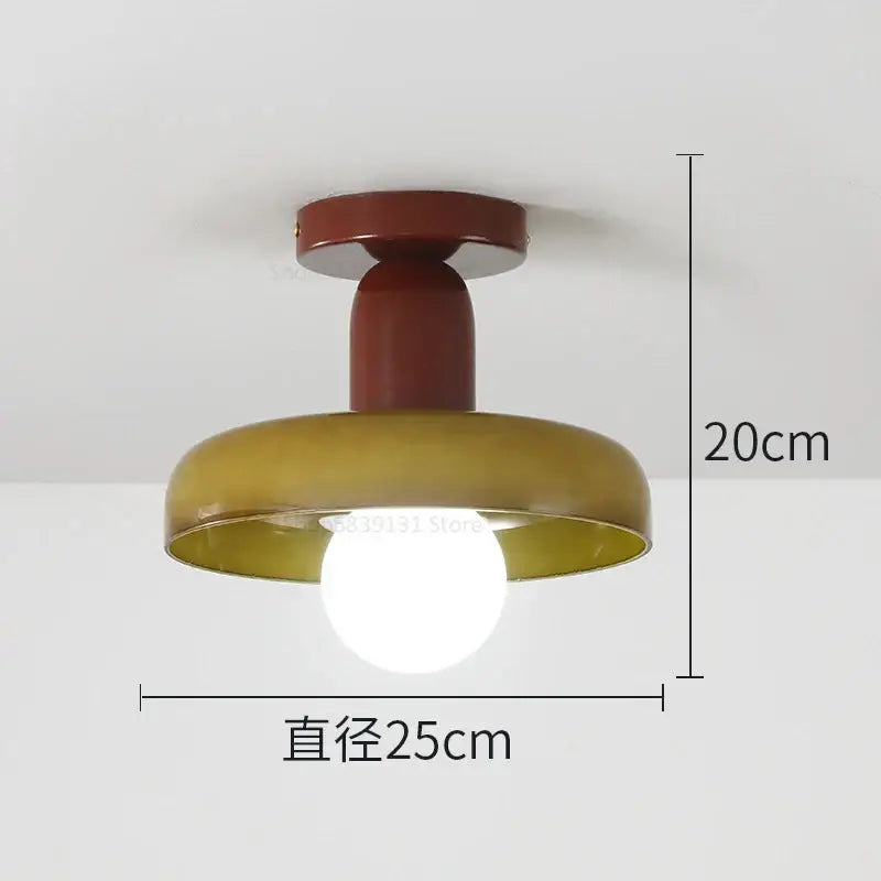 Rustic-style pendant lights with matte bronze stem and wide gold-toned shade for modern decorbites colorful glass pendant collection