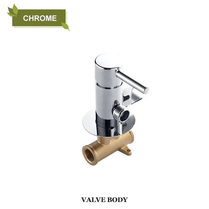 Chrome-finished brass bidet spray valve body with threaded connections and brass base for decorbites brass bidet mixer