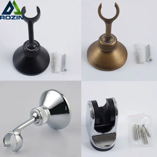 Black brass and chrome handshower bracket wall mounted holder with suction cups for bathroom decorbites handshower bracket