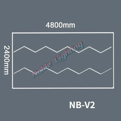 Modern hexagon honeycomb led garage ceiling light panel 4800mm by 2400mm with white zigzag lines decorbites hexagon honeycomb