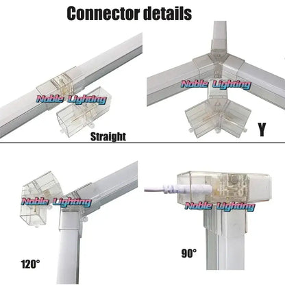 Clear plastic connector pieces for decorbites hexagon honeycomb led garage ceiling light including straight and angled joints