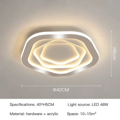 Modern hexagonal gold luxury led ceiling chandelier with acrylic concentric rings for luxury led ceiling decorbites gold luxury