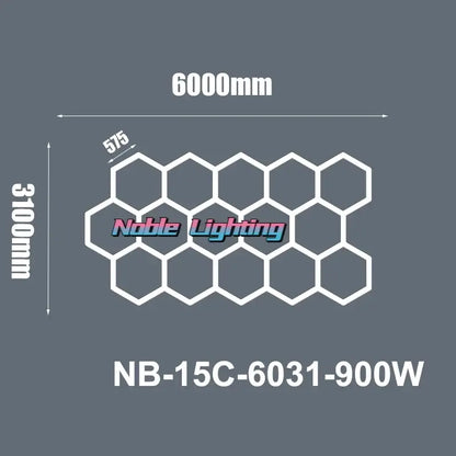 White honeycomb hexagon led ceiling light with noble lighting nb-15c-6031-900w for modern living room decorbites hexagon led