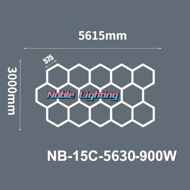 Modern honeycomb noble lighting nb-15c-5630-900w hexagon led ceiling light fixture for living room decorbites hexagon led