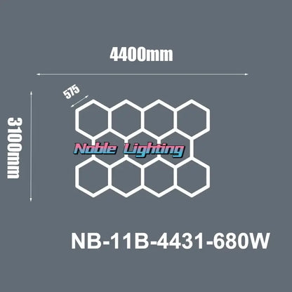 White hexagon led ceiling light panel nb-11b-4431-680w 4400mm by 3100mm decorbites hexagon led for living room decor