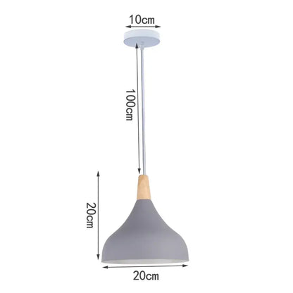 Modern industrial gray and black pendant light with gray matte finish wooden accent and metal rod for living room decorbites industrial gray pendant