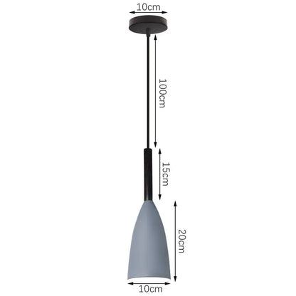 Modern industrial gray pendant light with matte gray conical shade and black metal hardware for living room decorbites industrial gray