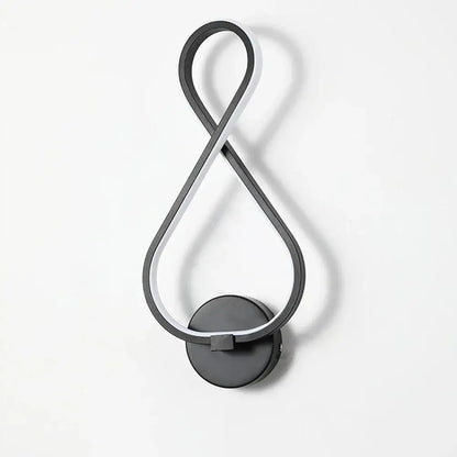 Modern infinity black led wall light with sleek minimalist design as a decorbites led wall sconce for living room