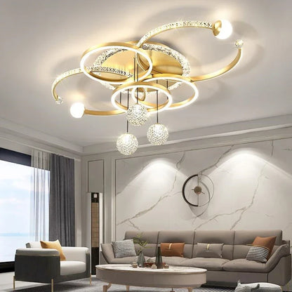 Modern Iron and Acrylic LED Pendant Chandelier