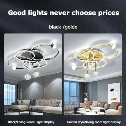 Modern Iron and Acrylic LED Pendant Chandelier - Decorbites