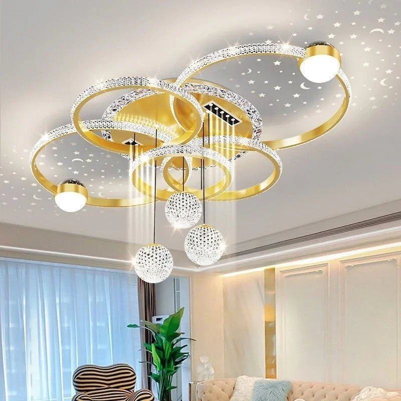 Modern Iron and Acrylic LED Pendant Chandelier - Decorbites