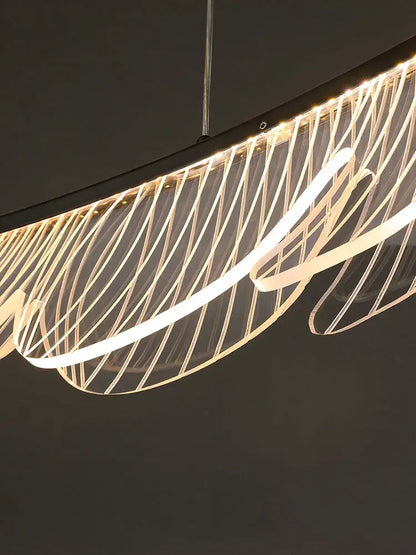 Modern italian copper chandelier featuring a sleek black frame and warm led strips for elegant dining room decorbites italian copper