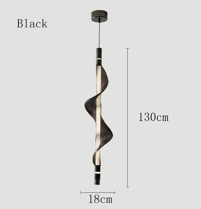 Black spiral pendant light with sleek metallic finish modern italian style pendant for kitchen and dining room decorbites italian style