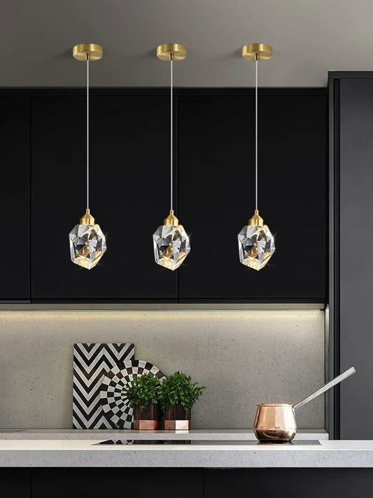 Modern K9 Crystal Linear Pendant Light - Decorbites