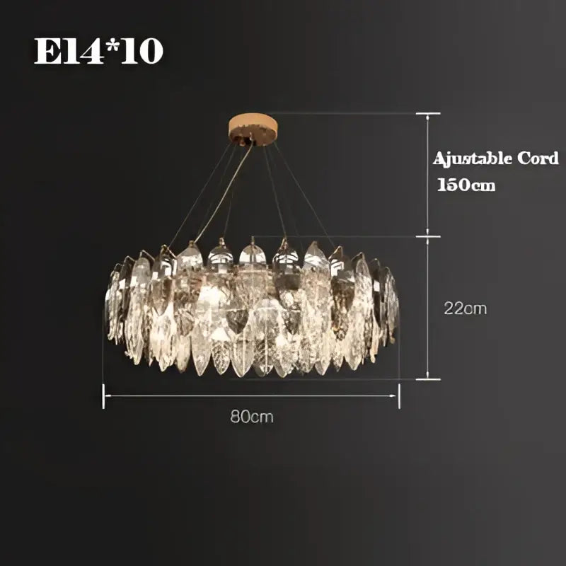 Modern leaf gold silver crystal pendant light with 14 fixtures and wooden ceiling mount for living room decorbites gold silver