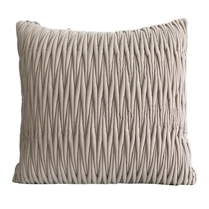 Beige textured light coffee pillow cover with ribbed corded fabric design for modern decorbites light coffee decor