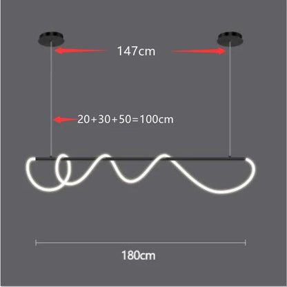 Modern Linear Stainless Steel LED Pendant Light - Decorbites