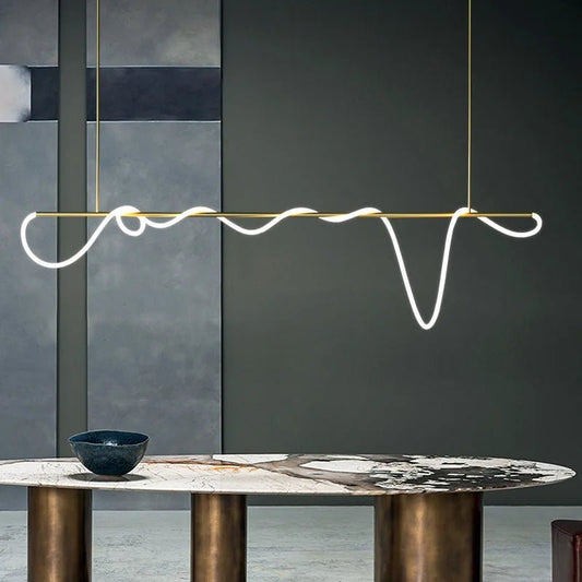Modern Linear Stainless Steel LED Pendant Light - Decorbites