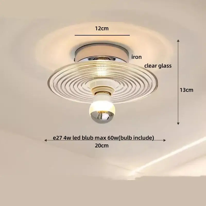 Modern luxury decorbites crystal glass ceiling lamp with chrome iron base and clear glass shade for living room lighting