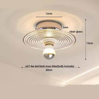 Modern luxury decorbites crystal glass ceiling lamp with chrome iron base and clear glass shade for living room lighting