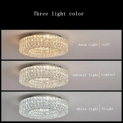 Modern luxury gold crystal led ceiling chandelier featuring multiple tiers of clear faceted crystals for living room decorbites crystal led lighting