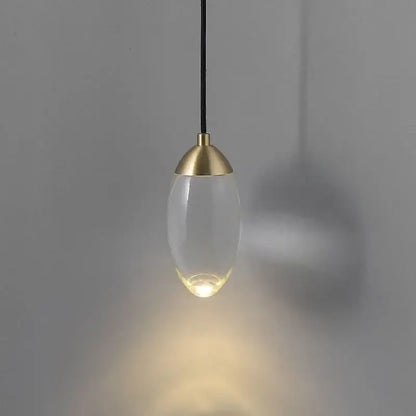 Modern luxury gold crystal led wall light with clear glass bulb and brass top suspended by black cord for decorbites crystal led wall decor