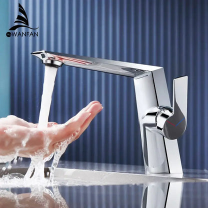 Modern chrome finished basin faucet with sleek angular design and single lever handle for decorbites black basin faucet
