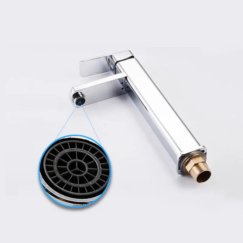 Modern matte black decorbites basin mixer bathroom faucet with chrome finish brass connection and black filter attached