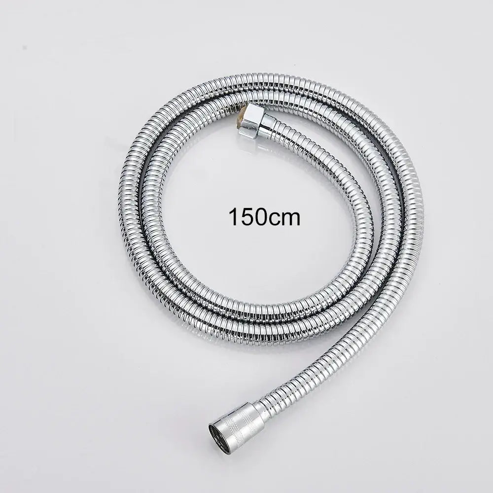 Modern matte black and brushed nickel handshower head with 150cm stainless chrome finished flexible shower hose decorbites black abs
