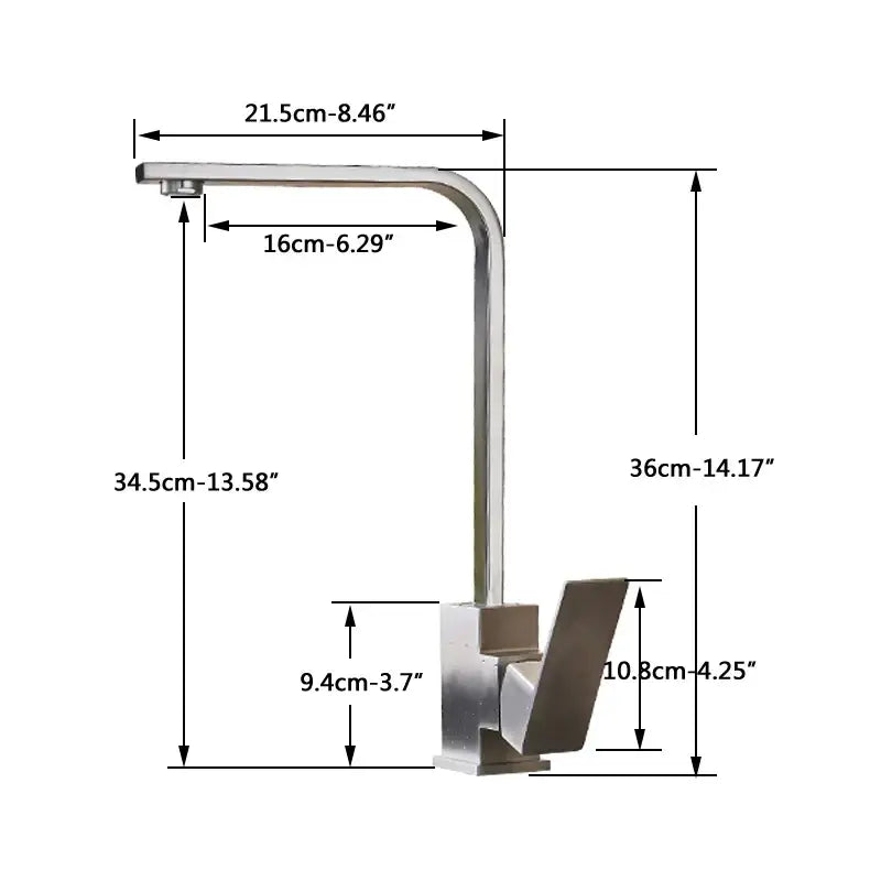 Modern matte black kitchen faucet with brushed nickel single lever and sleek curved spout by Decorbites brushed nickel