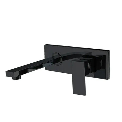 Modern matte black wall mounted basin faucet with sleek black wall mounted decorbites design for bathroom mixer
