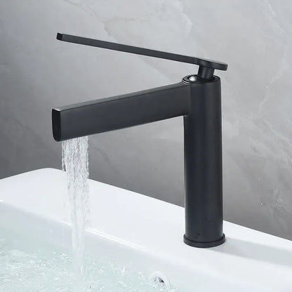 Modern matte chrome decorbites basin faucet in black matte finish with sleek minimalist design for bathroom mixer tap